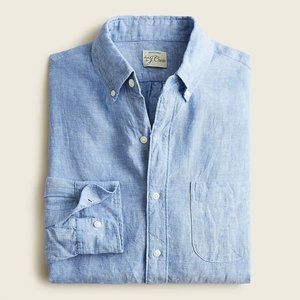 J.Crew Baird McNutt Irish linen shirt Classic fit Blue Small Item K7897
